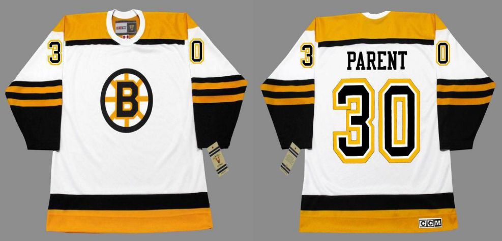 2019 Men Boston Bruins #30 Parent White CCM NHL jerseys->boston bruins->NHL Jersey